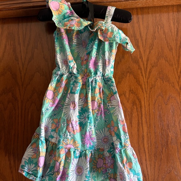 Jumping Beans Floral Kids Dress - Green and Pink - Picture 5 of 6